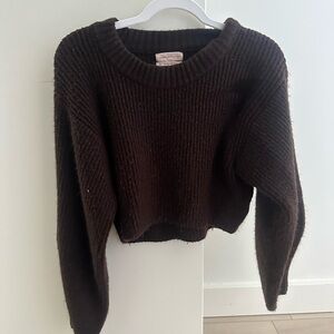 Urban Outfitters Dark Brown Crew Neck Sweater